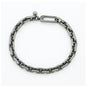 Silver Anchor Gunmetal Chain Bracelet