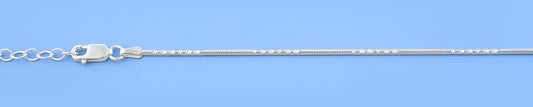 Silver Diamond-Cut Snake Chain Bracelet