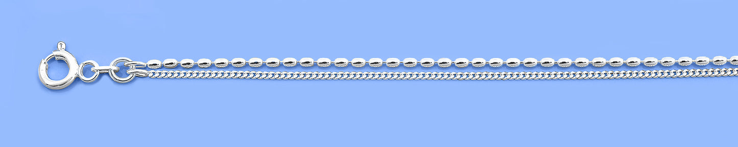 Silver Double Chain Bracelet
