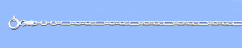 Silver Diamond-Cut Long & Short Chain Bracelet