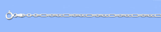 Silver Diamond-Cut Long & Short Chain Bracelet