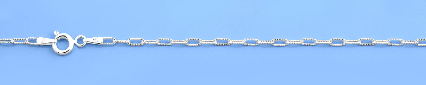 Silver Rectangle Link Chain Bracelet