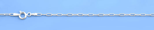 Silver Rectangle Link Chain Bracelet