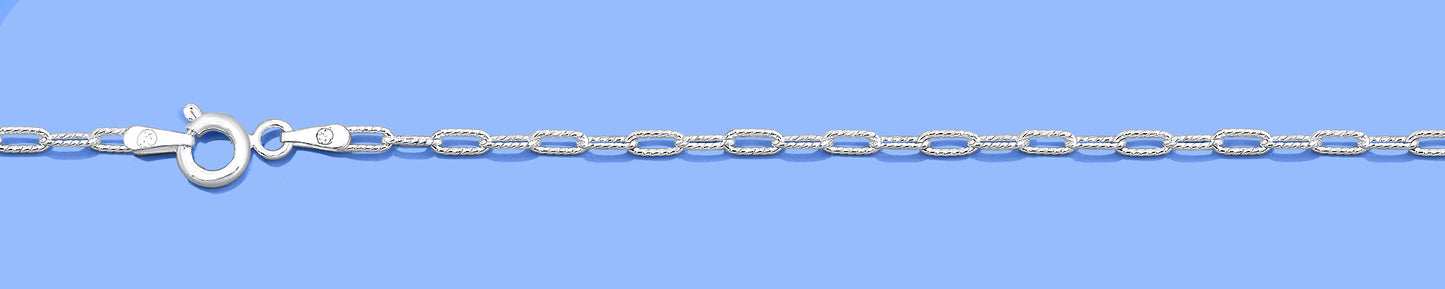 Silver Twist  Link Chain Bracelet