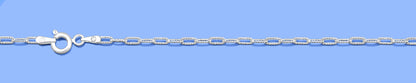 Silver Twist  Link Chain Bracelet