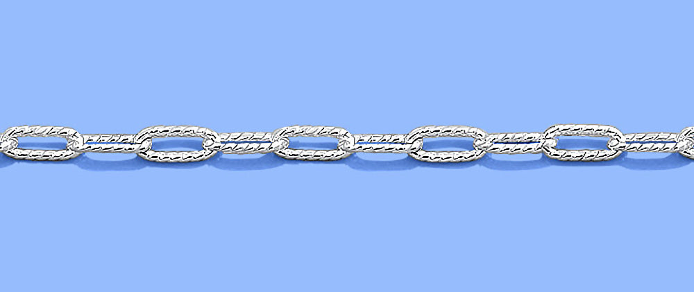 Silver Twist  Link Chain Bracelet