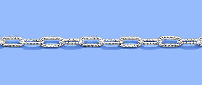 Silver Twist  Link Chain Bracelet