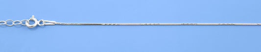 Silver Diamond Cut Snake Chain Bracelet