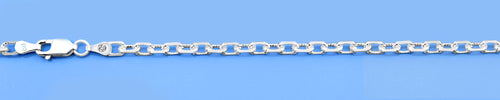 Silver Diamond Cut Anchor Bracelet