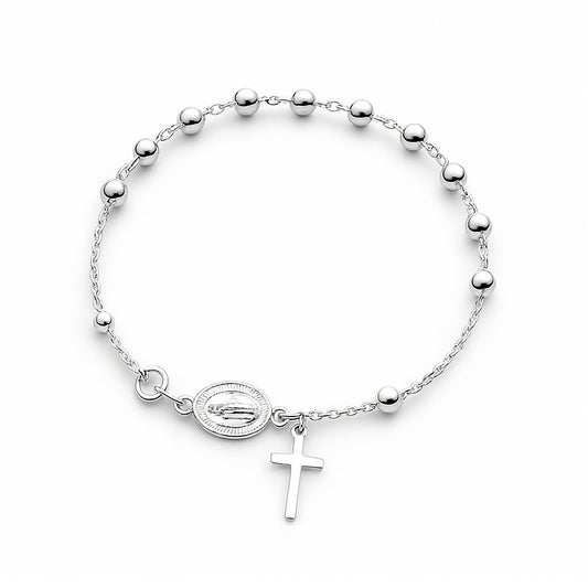 Silver Rosary Bracelet