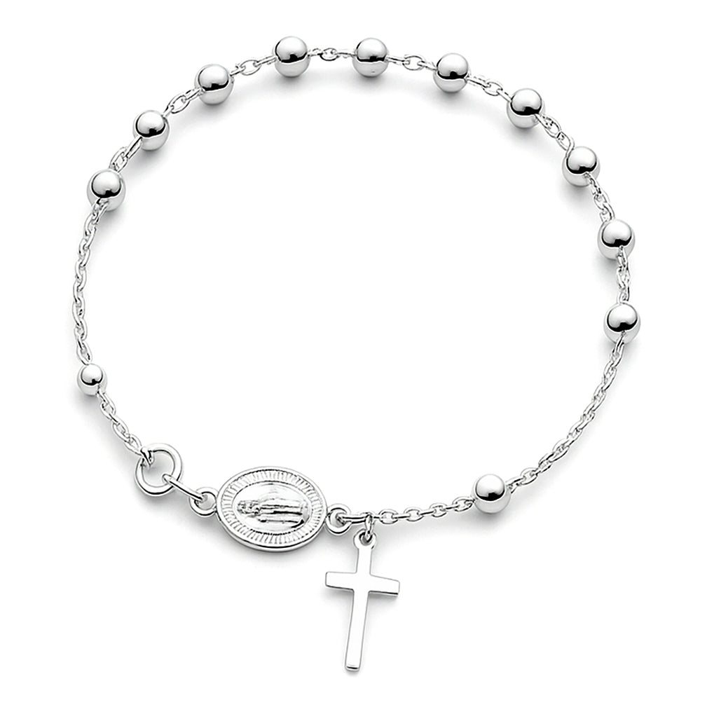Silver Rosary Bracelet