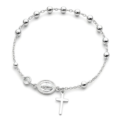 Silver Rosary Bracelet