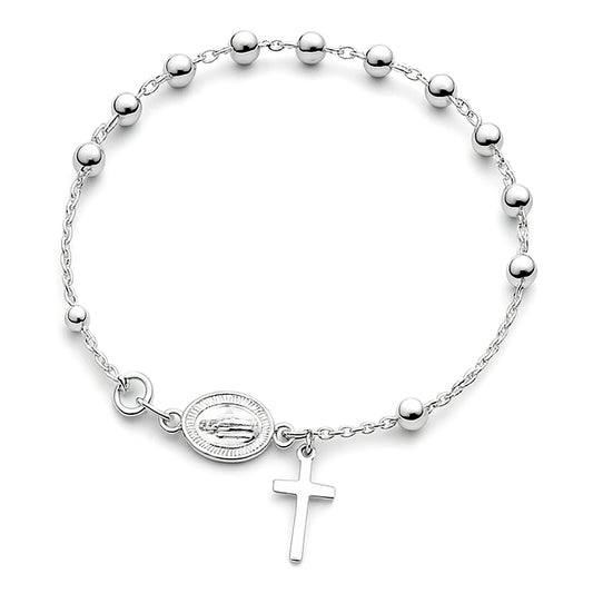 Silver Rosary Bracelet