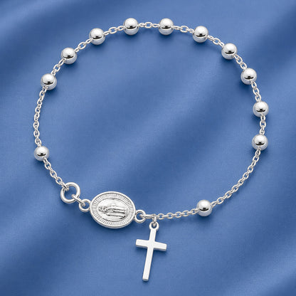 Silver Rosary Bracelet
