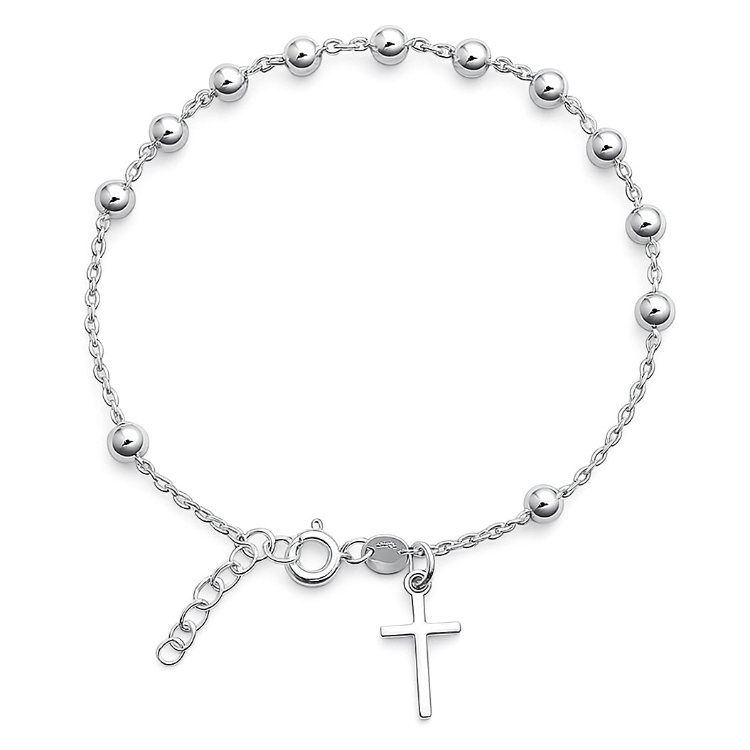 Silver Rosary Bracelet