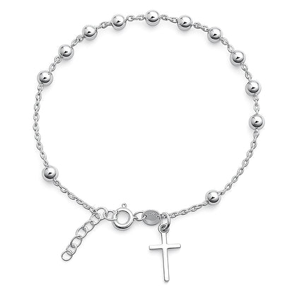 Silver Rosary Bracelet