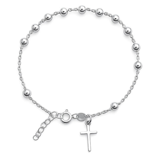 Silver Rosary Bracelet