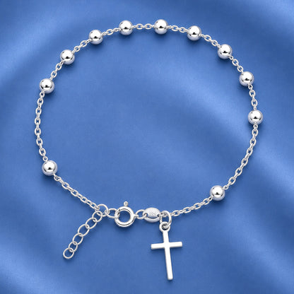 Silver Rosary Bracelet
