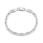Silver Mariner Anchor Chain Bracelet