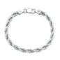 Silver Rope Bracelet - 5 mm