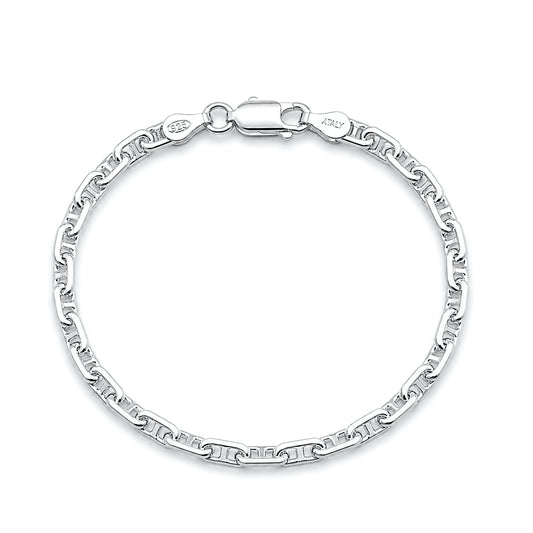 Silver Mariner Anchor Bracelet