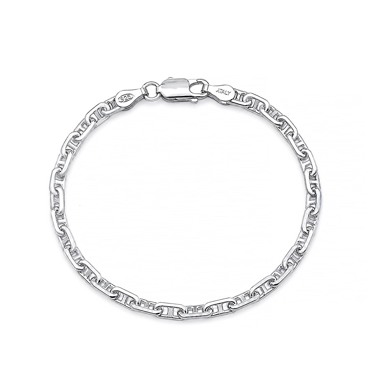 Silver Marina Link Bracelet - 3.7 mm