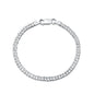 Silver Double Link Chain Bracelet 080
