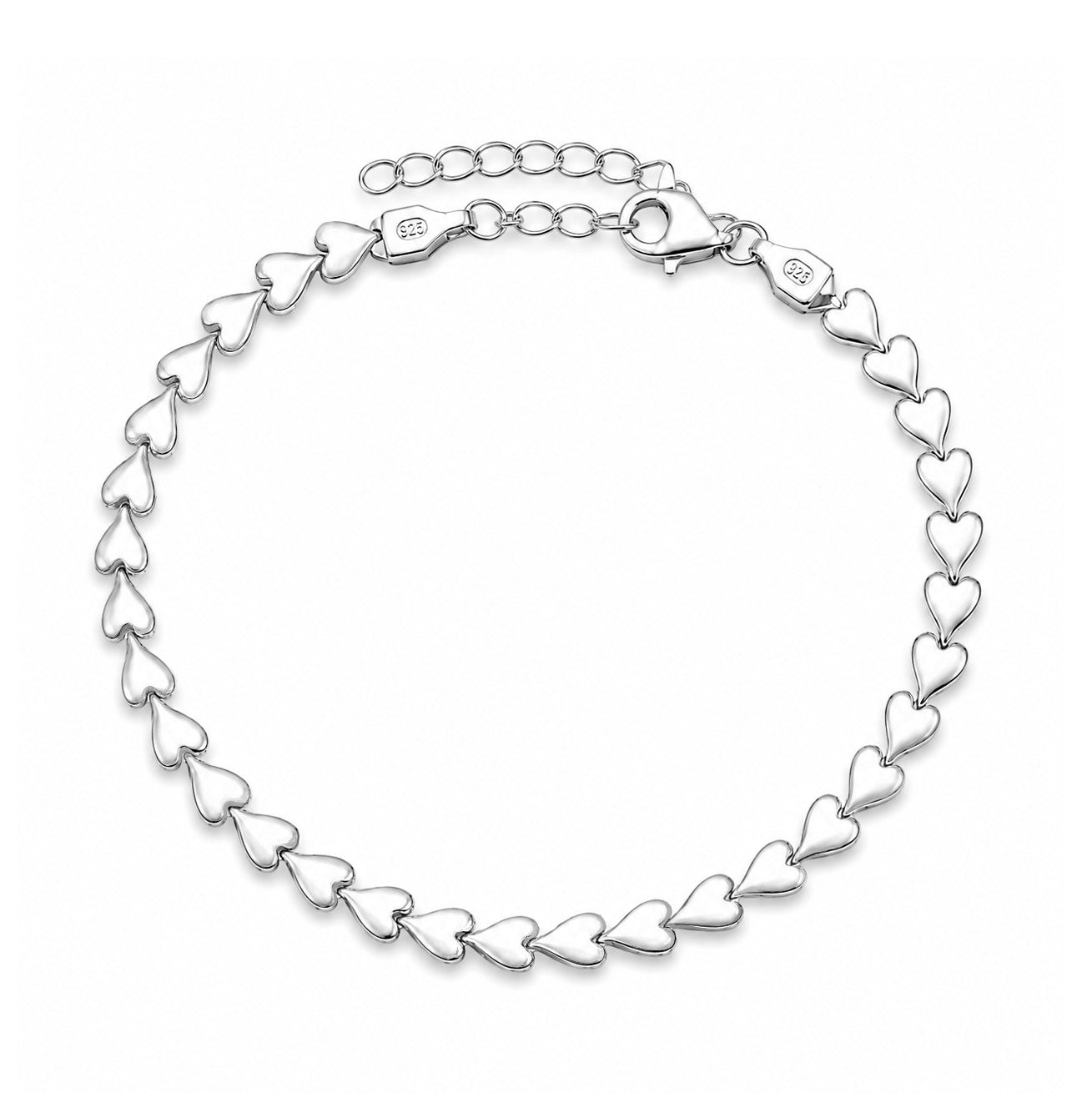 Silver Bracelet - Hearts