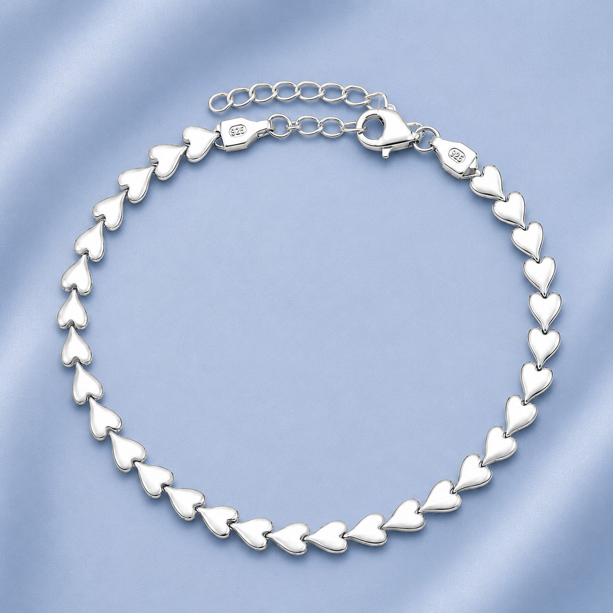 Silver Bracelet - Hearts