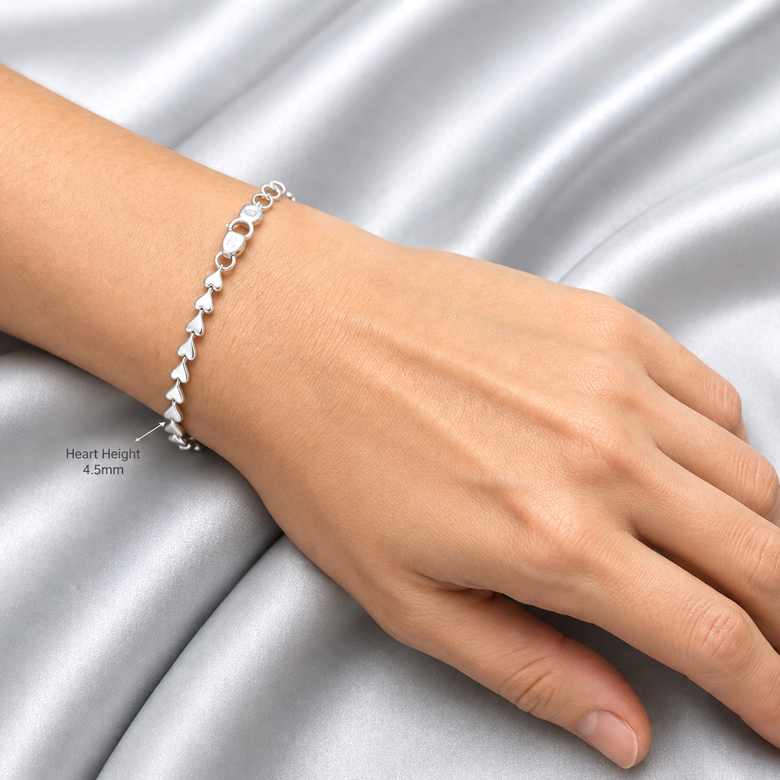 Silver Bracelet - Hearts