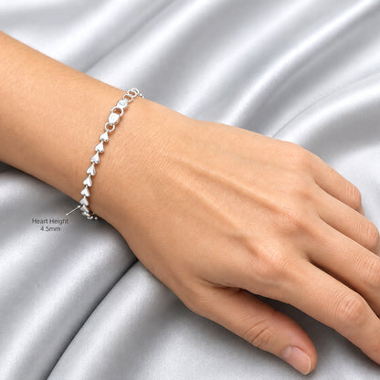 Silver Bracelet - Hearts