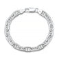 Silver Anchor Chain Bracelet