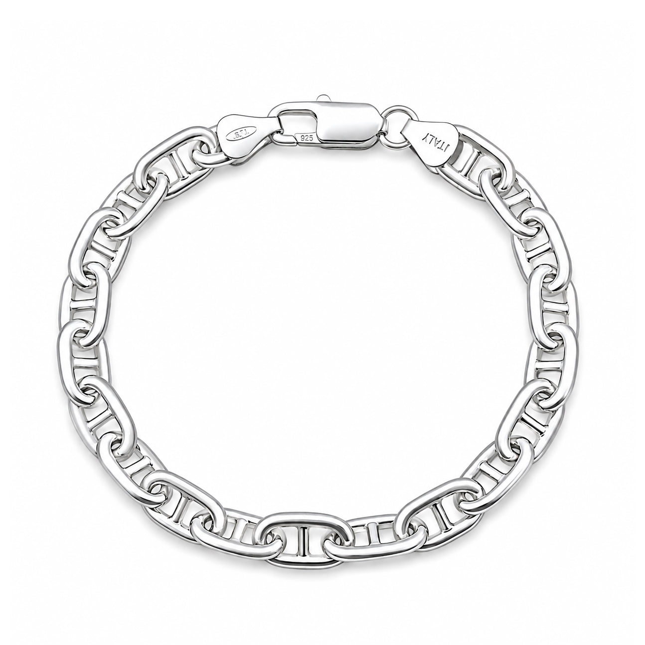 Silver Anchor Chain Bracelet