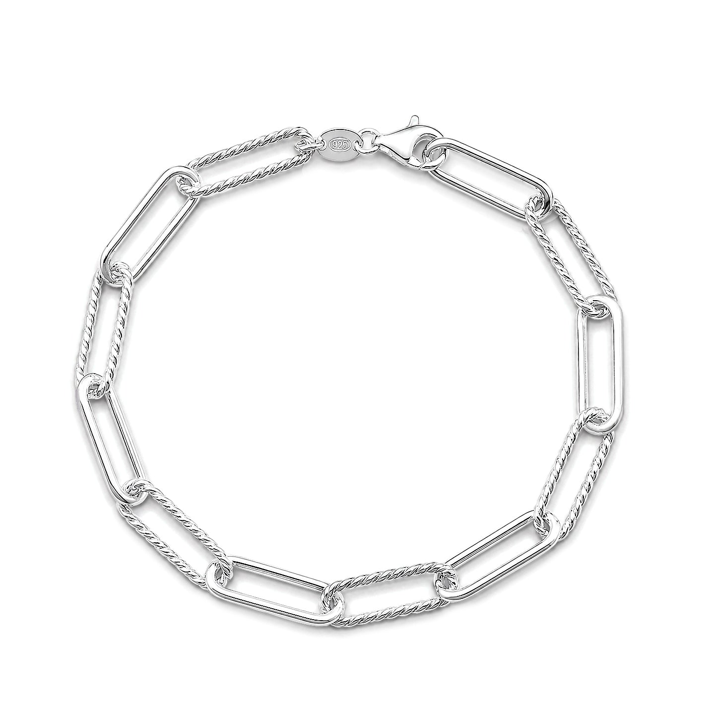 Silver Paperclip Bracelet