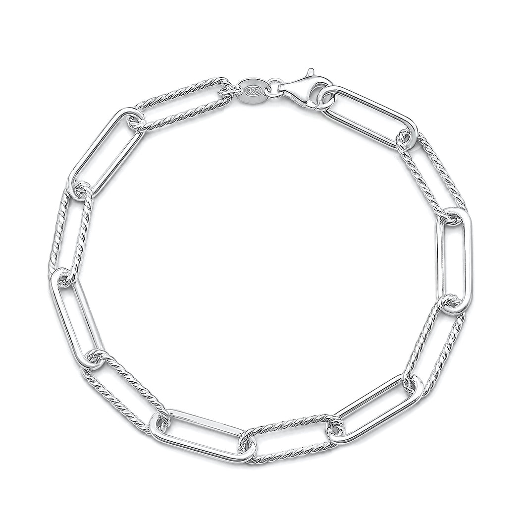 Silver Paperclip Bracelet - 6mm