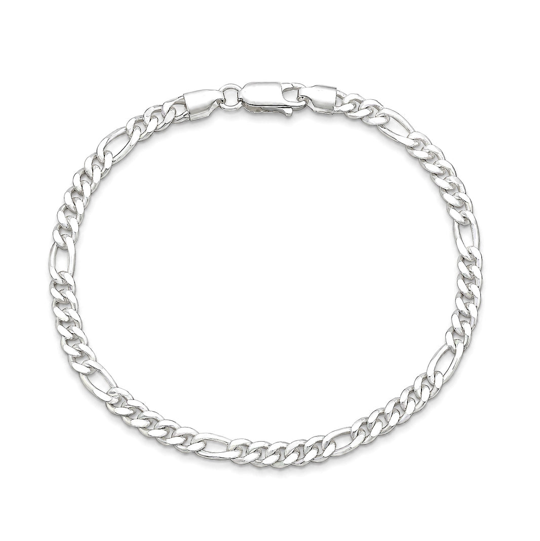 Silver 5+1 Figaro Bracelet
