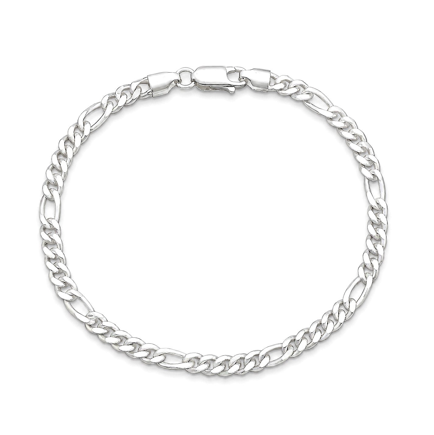 Silver 5+1 Figaro Bracelet