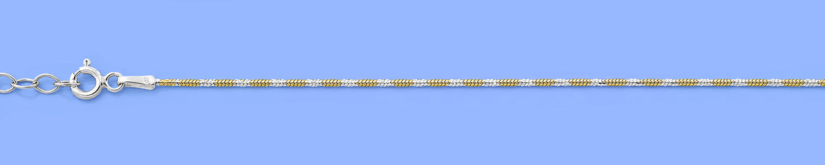 Silver Two Tone Snake Bracelet