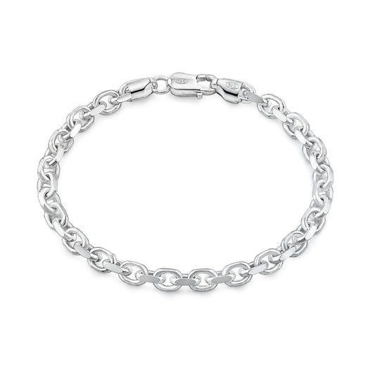 Sterling Silver Anchor Link Bracelet