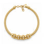 Silver Italian Pavé Rondelle Bead Bracelet