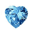 5 mm Heart Color CZ Earrings