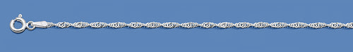 Silver Italian Singapore Chain 025 - 1.3 mm