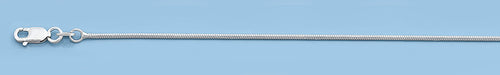 Silver Rhodium  Snake Chain 020 - 0.9 mm