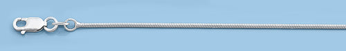 Silver Rhodium  Snake Chain 030 - 1.2 mm