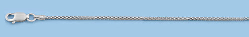 Silver Rhodium Plated Popcorn Chain