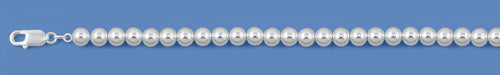 Silver Italain Hollow Bead Necklace - 5 mm