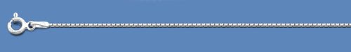 Silver Italian Diamond Cut Box Chain 8L 015
