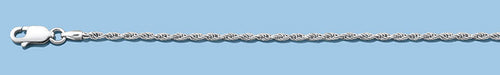 Silver Italian Rhodium Rope Chain 035