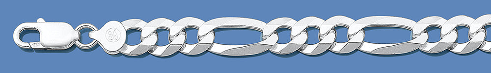 Silver Italian Chain - Flat Figaro 250