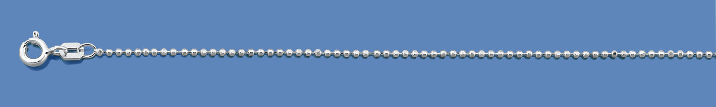 Silver Italian Chain - Diamond Cut Bead 120